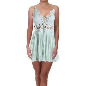 Free People Mint Lace Dress